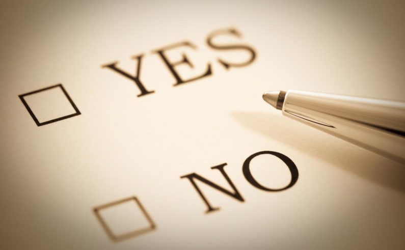 Check Yes or No